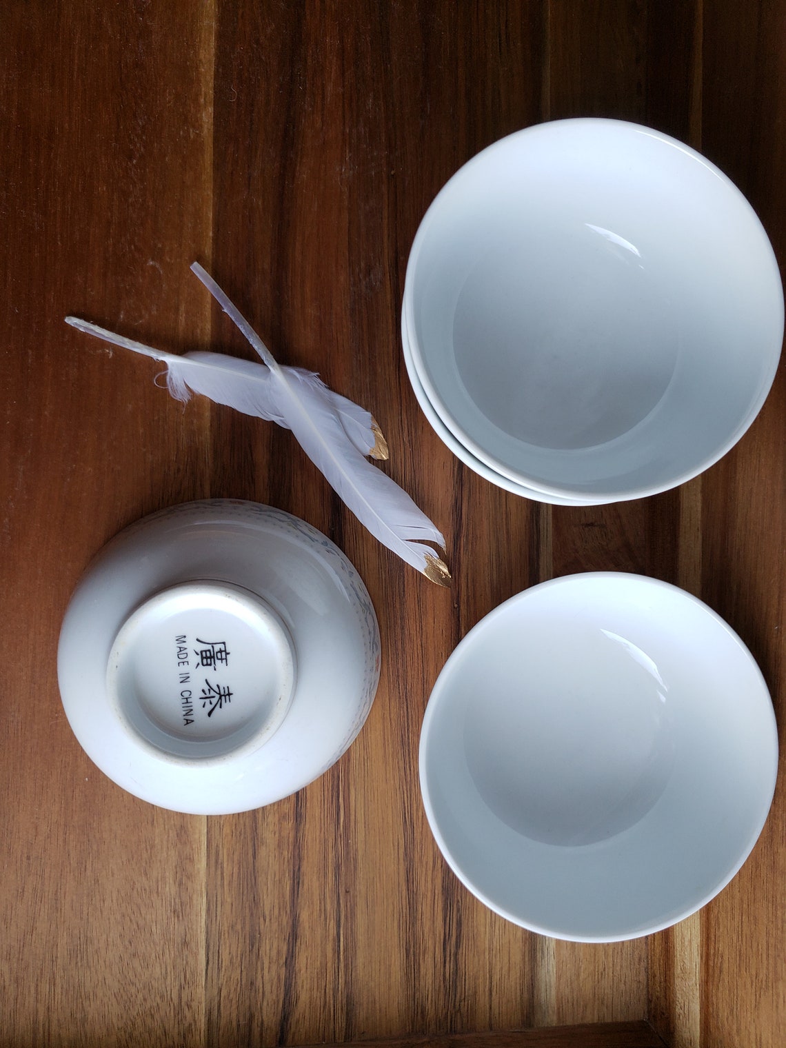 SET OF 4 Bowls Small China Bowls Berry Bowls Soup Cups Etsy