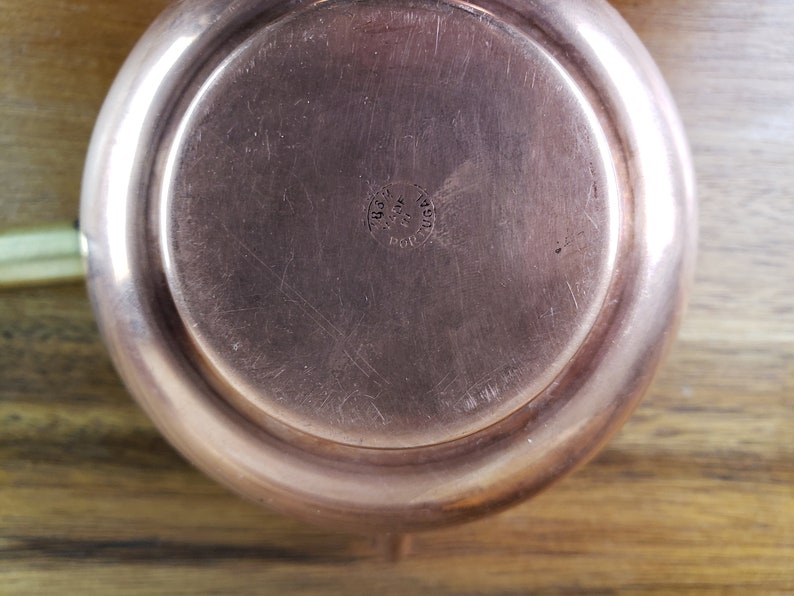 Copper Pot With Spout and Lid Sauce Pot Midcentury Handle Etsy