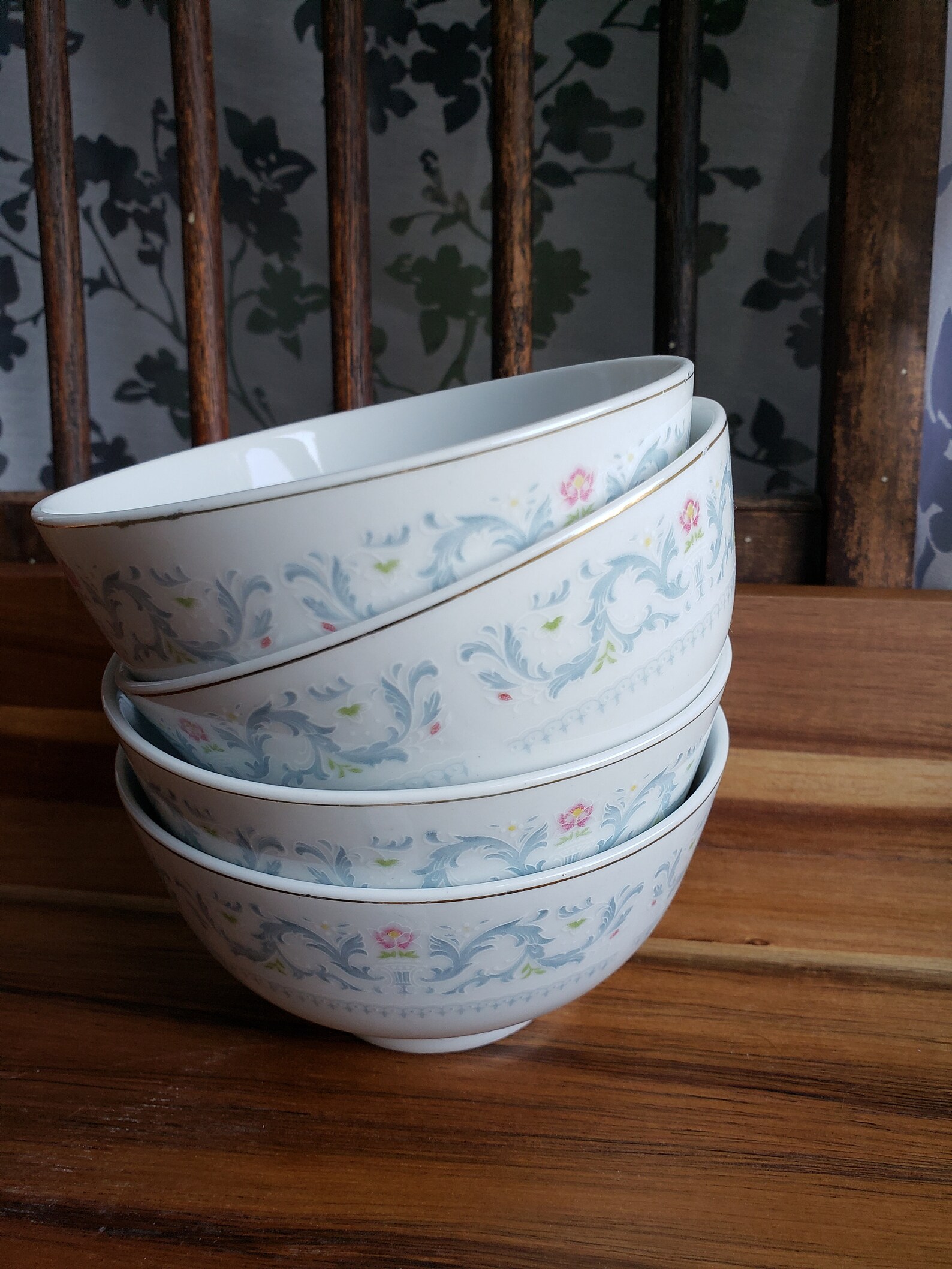 SET OF 4 Bowls Small China Bowls Berry Bowls Soup Cups Etsy