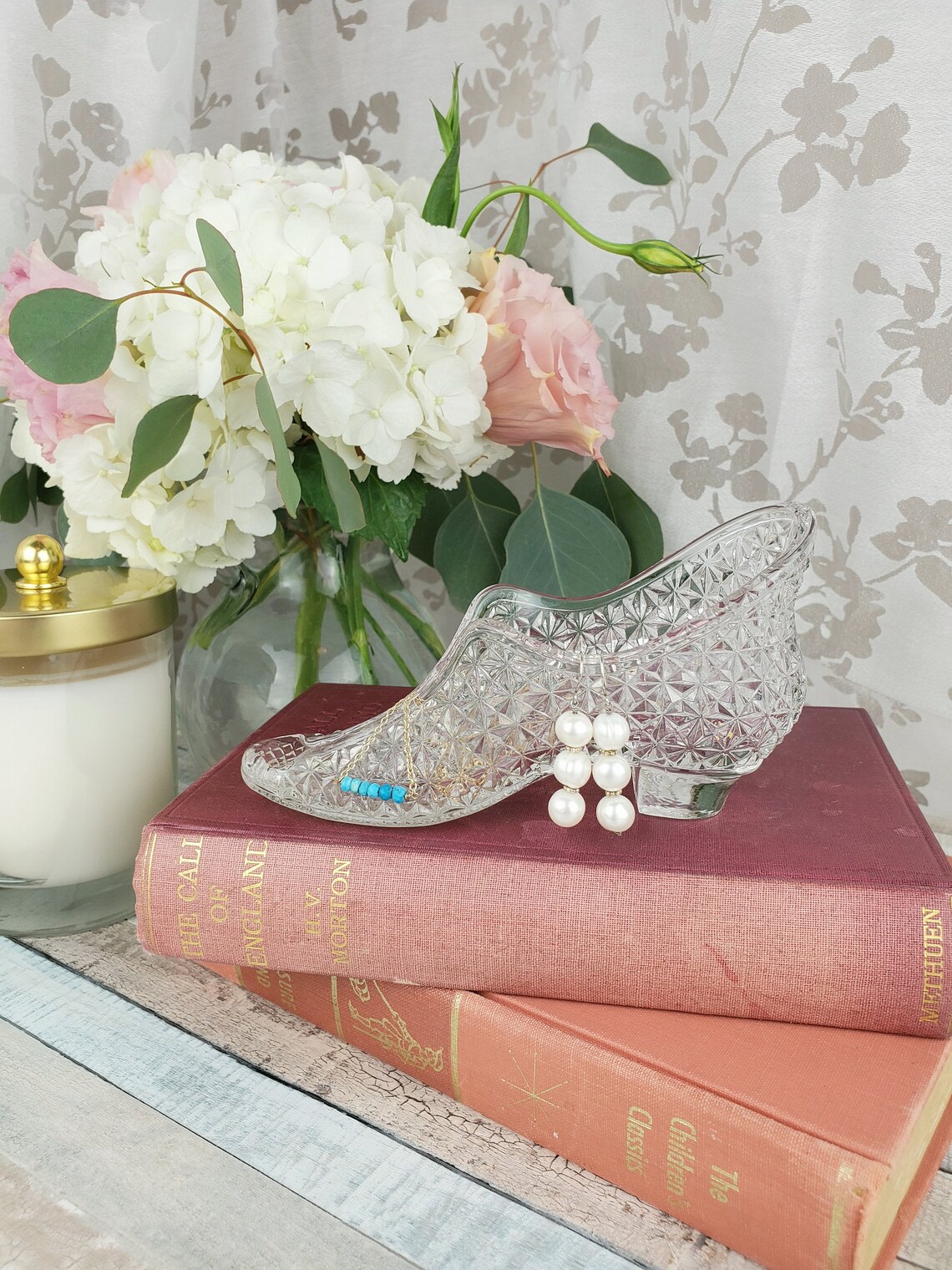 Elegant Cinderella Glass Slipper Ring Holder Jewelry Storage Etsy