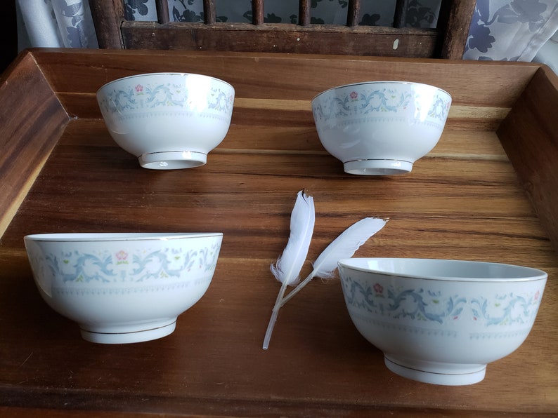 SET OF 4 Bowls Small China Bowls Berry Bowls Soup Cups Etsy