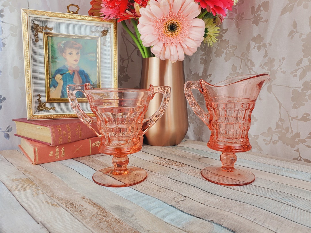 RARE SET! Cambridge Glass Martha Washington Pattern Pink