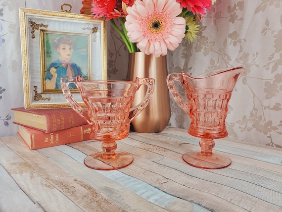 RARE SET! Cambridge Glass Martha Washington Pattern Pink