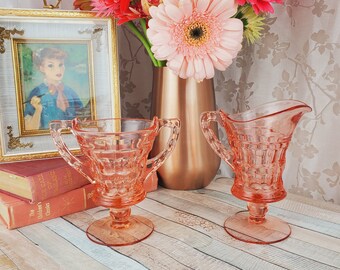 RARE SET! Cambridge Glass Martha Washington Pattern Pink