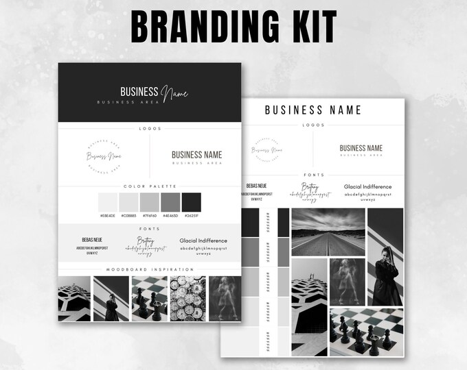 Brand Kit Template Mini Branding Kit Mini Brand Board Template