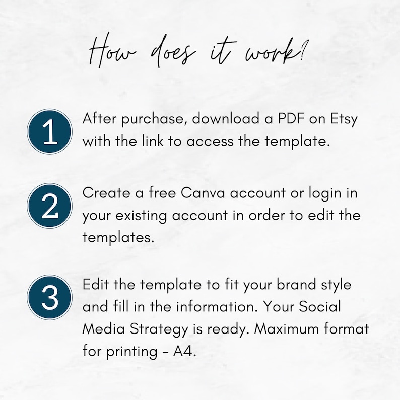 Social Media Strategy Template Canva Template Business - Etsy