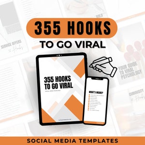 355 Hooks to Go Viral, Social Media Templates, Instagram Captions, Instagram Templates