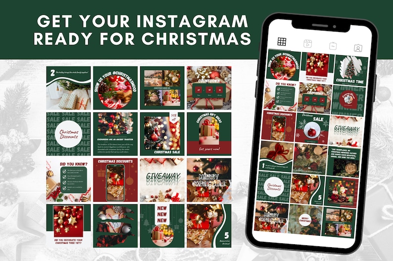 31 CHRISTMAS Social Media Posts Canva Templates Social Etsy