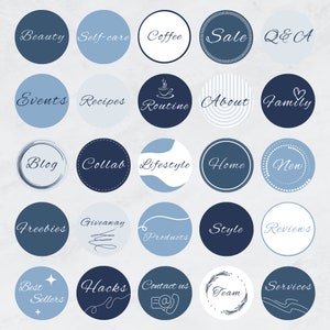 Instagram Story Highlight Covers Blue