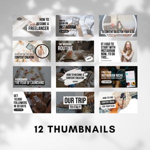 YouTube Channel Art Branding Kit - YouTube Marketing - Intro, Endscreen, Thumbnails, Banners - Canva Templates