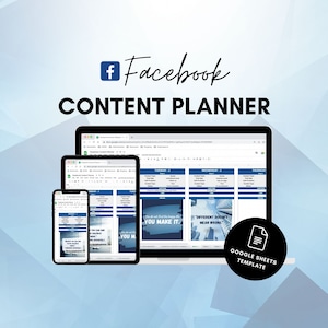 Facebook Content Planner | Facebook Planner | Facebook Content Calendar | Content Calendar | Monthly Content Planner |  Facebook Marketing