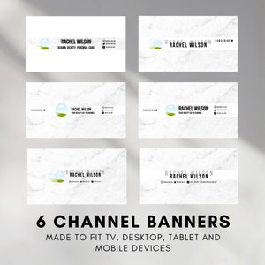 YouTube Channel Art Branding Kit - YouTube Marketing - Intro, Endscreen, Thumbnails, Banners - Canva Templates