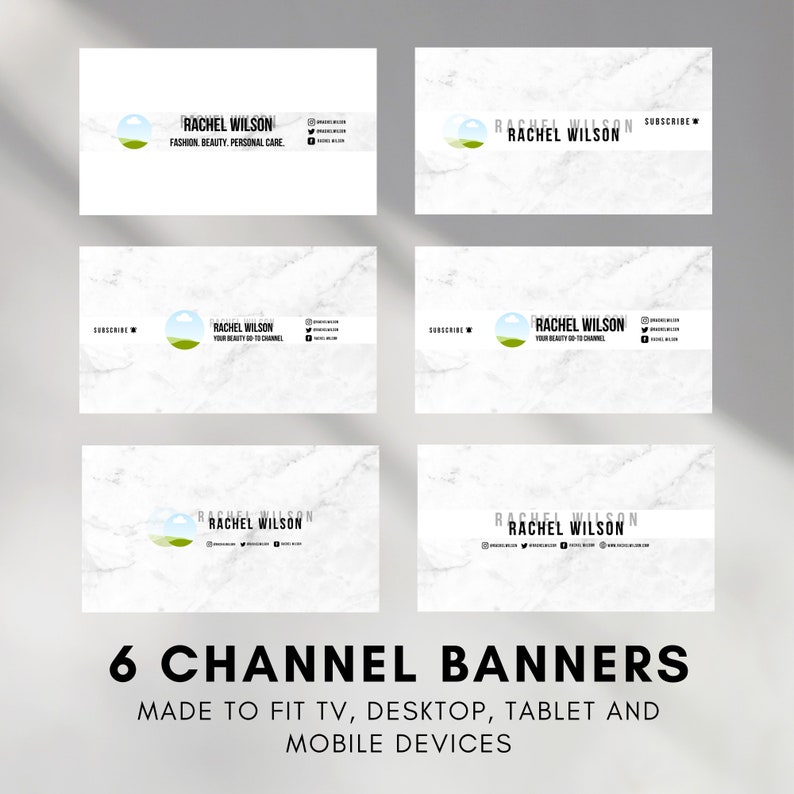 YouTube Channel Art Branding Kit - YouTube Marketing - Intro, Endscreen, Thumbnails, Banners - Canva Templates