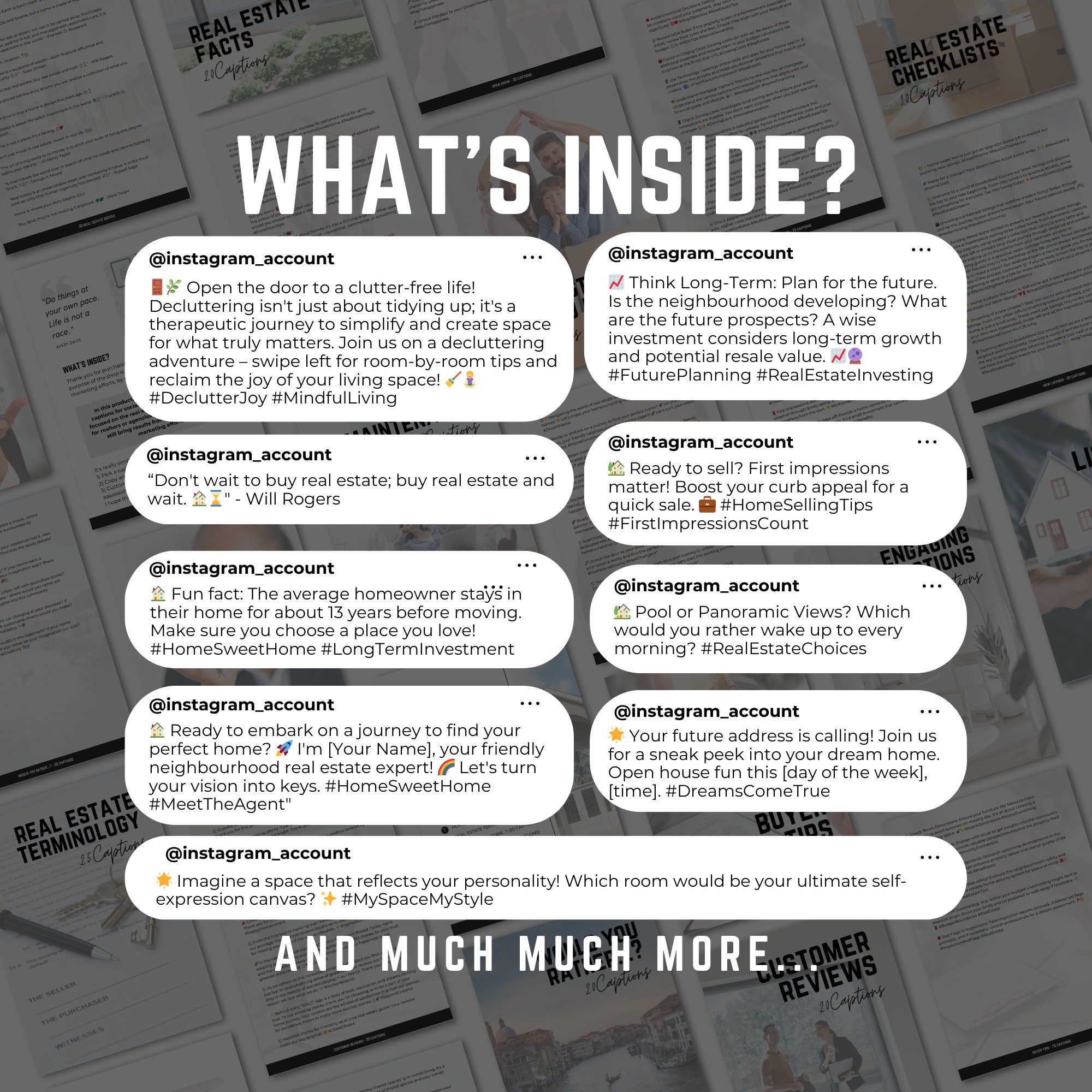 Real Estate Captions Instagram Caption Templates Social Etsy