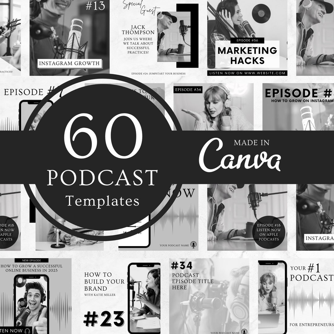 Podcast Templates Bundle for Social Media | Canva Templates | Instagram ...