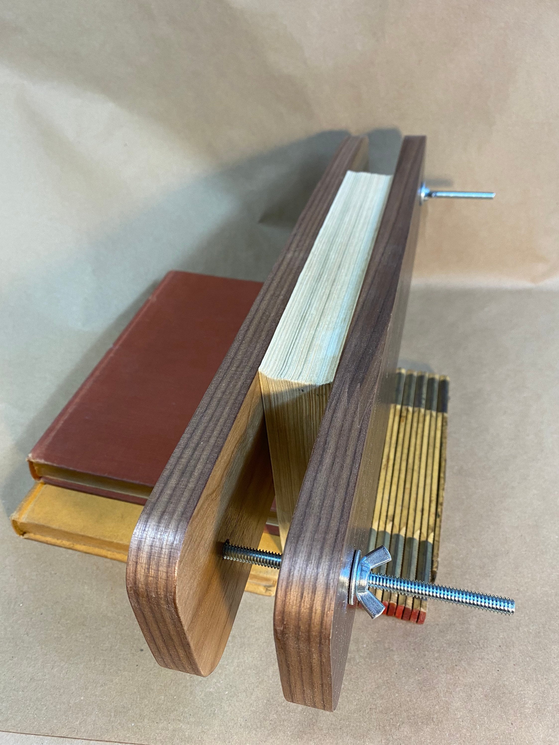 Large Size Bookbinding Finishing Press Large Walnut Steel Etsy