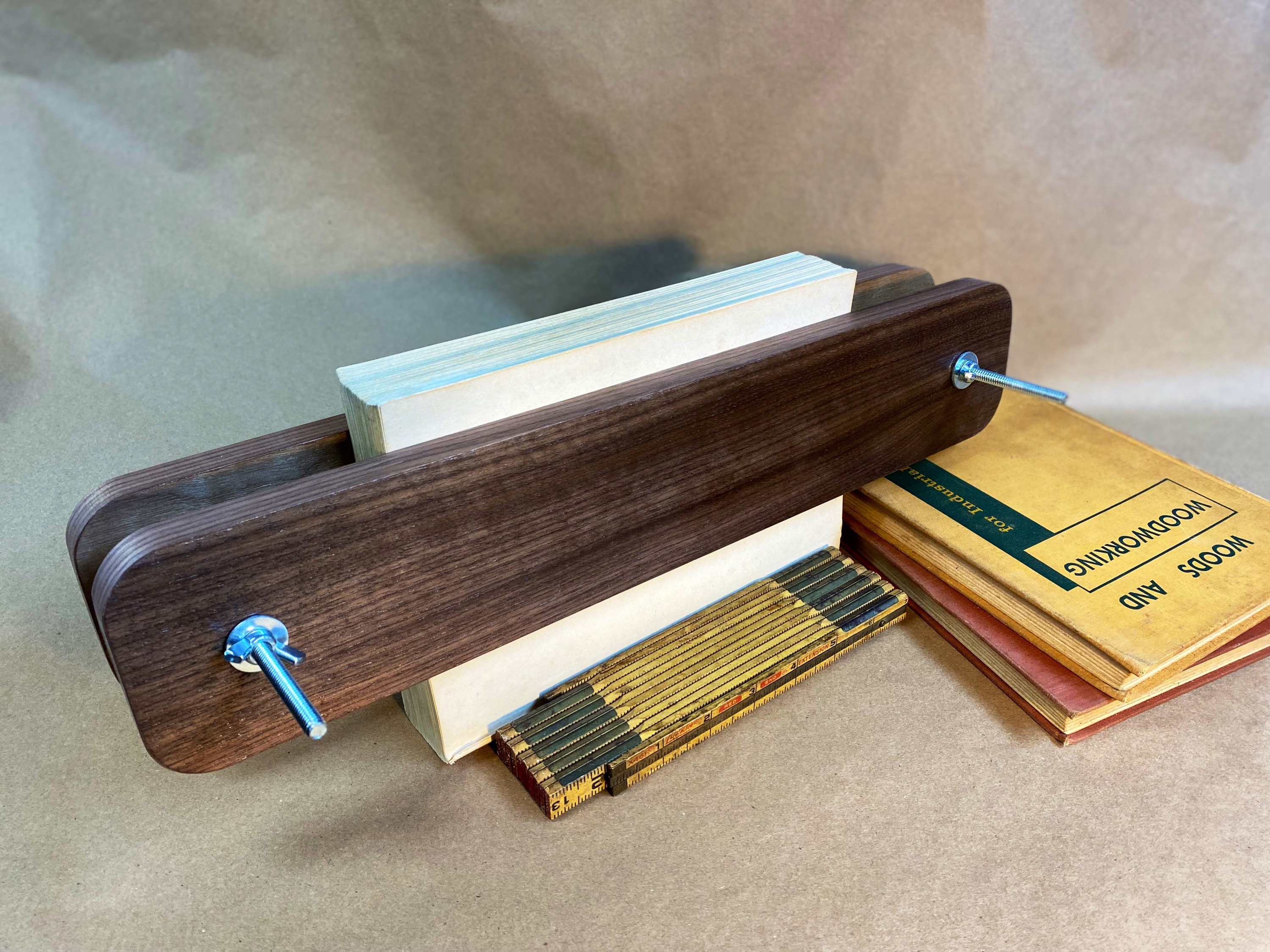 Large Size Bookbinding Finishing Press Large Walnut Steel Etsy Australia