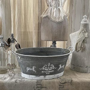 Old zinc tub horse***