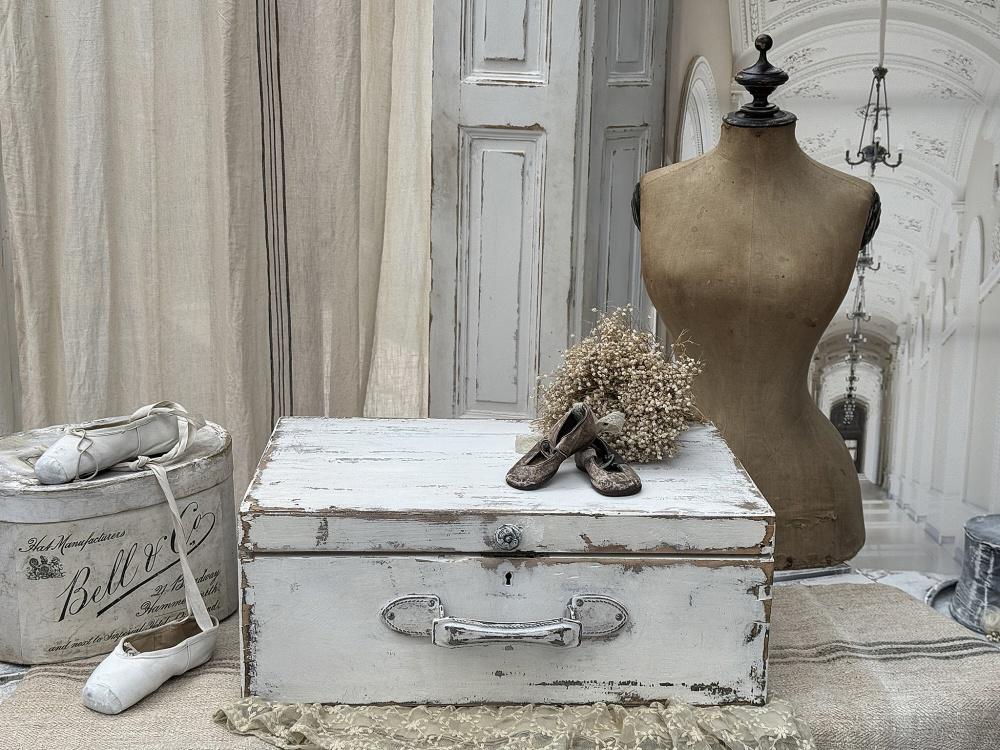 Ancienne valise/boîte en bois pure shabby*** France