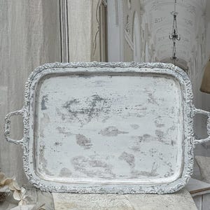 Old large serving platter in vintage dress***