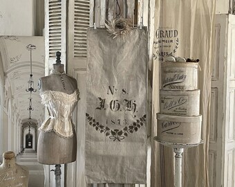 Antique noble linen sack/flour sack 1873***