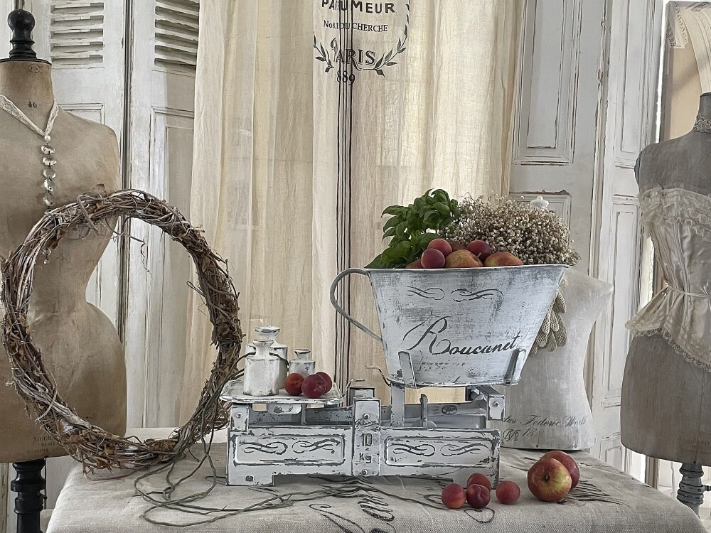 JOUET ANCIEN - GRANDE BALANCE D'epicerie EN TOLE - IDEAL DEC