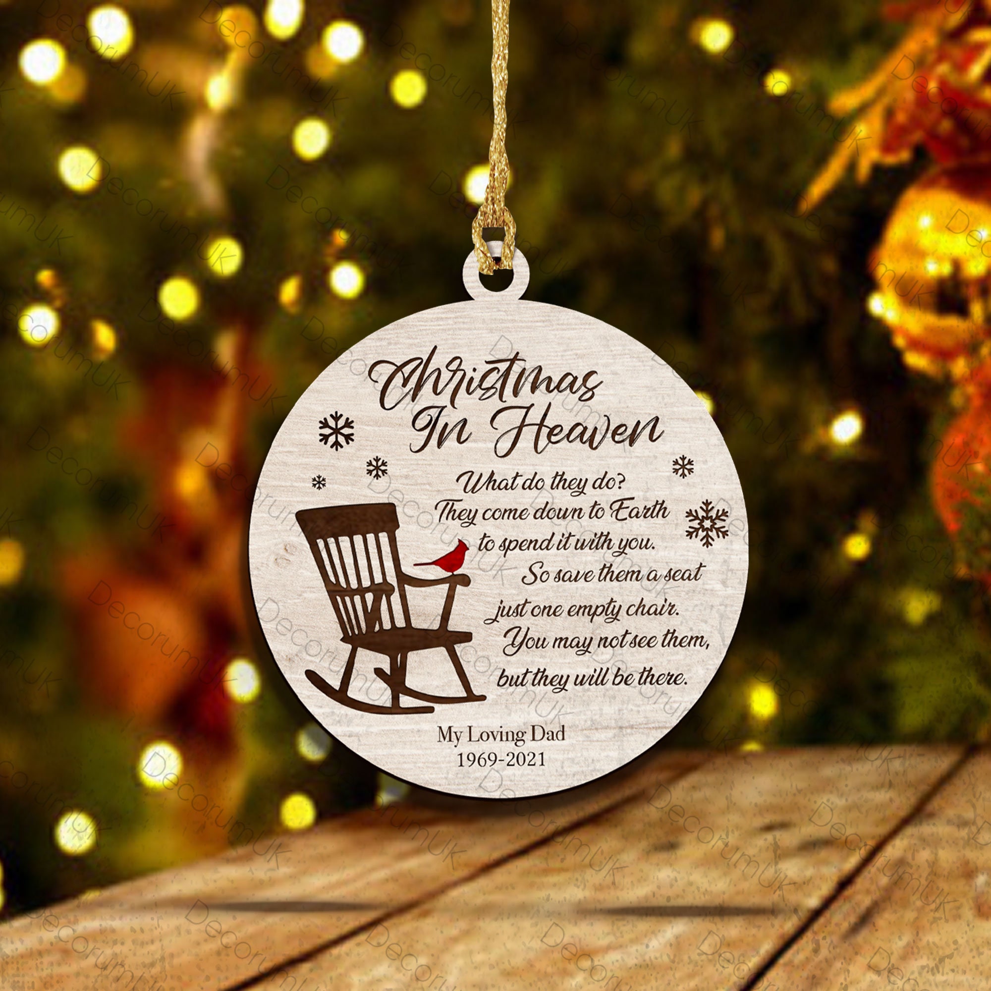 Christmas in Heaven Laser Cut Files Ornament Sympathy Gift - Etsy Canada