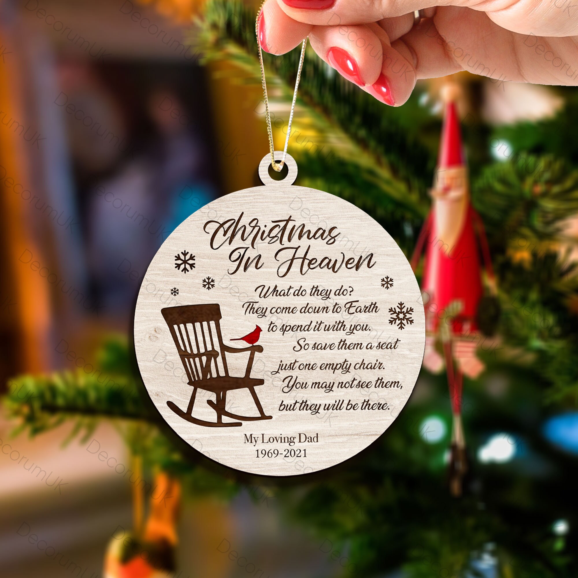 Christmas in Heaven Laser Cut Files Ornament Sympathy Gift - Etsy Canada