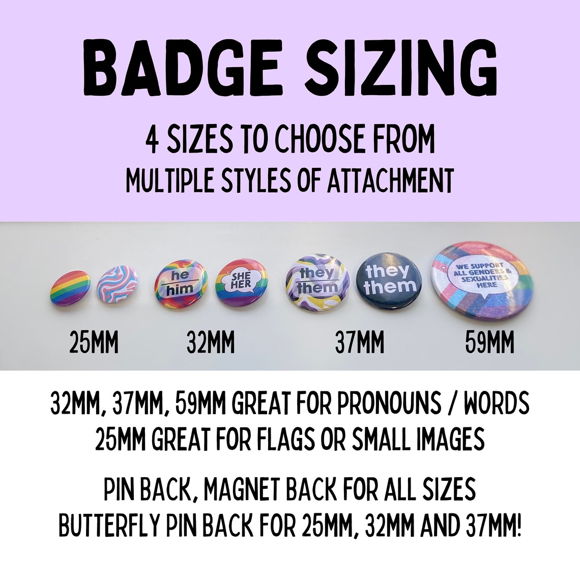 LGBTQIA Pride Flag Badge Pin Button Sexuality / Genders Etsy Australia