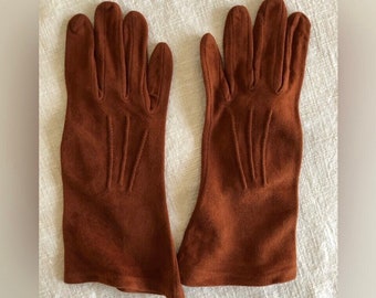 Vintage 1930s Brown Gloves