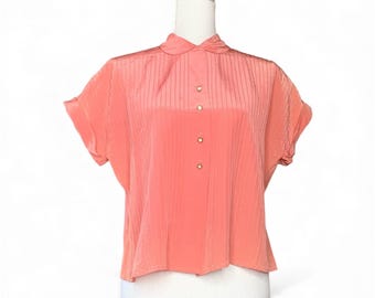 Vintage 1950’s Film Frock California Pink Blouse Top