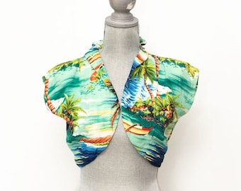Vintage 1940&#39;s 1950&#39;s Hale Hawaii Bolero Jacket Made in Hawaii