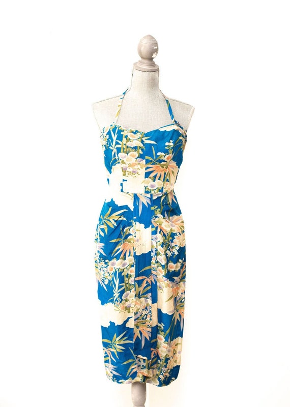 Vintage 1940's Watumull Sarong Dress Made in Hawai