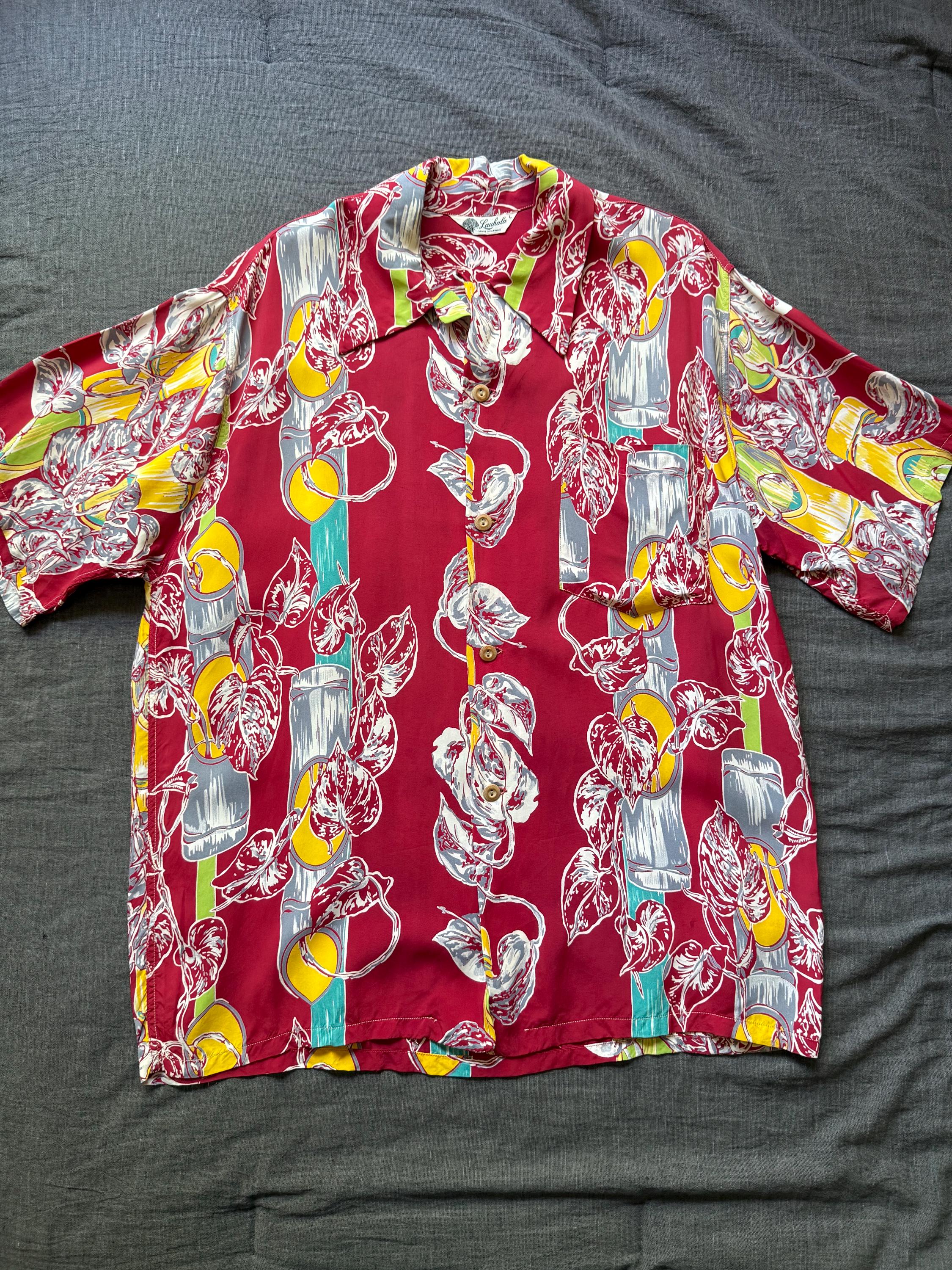 トップス 40s VIEW OF MIAMI ALOHA shirt vintage 40s VIEW OF MIAMI ALOHA shirt Hawaiian