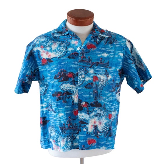 Vintage 1950's Made in California Hawaiian Shirt Aloha Shirt Vintage 1950's Made in California Hawaiian Shirt Aloha Shirt