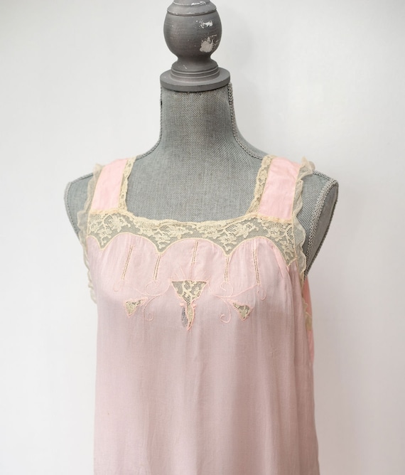 Vintage 1920's 1930's Silk Slip Nightgown Lingeri