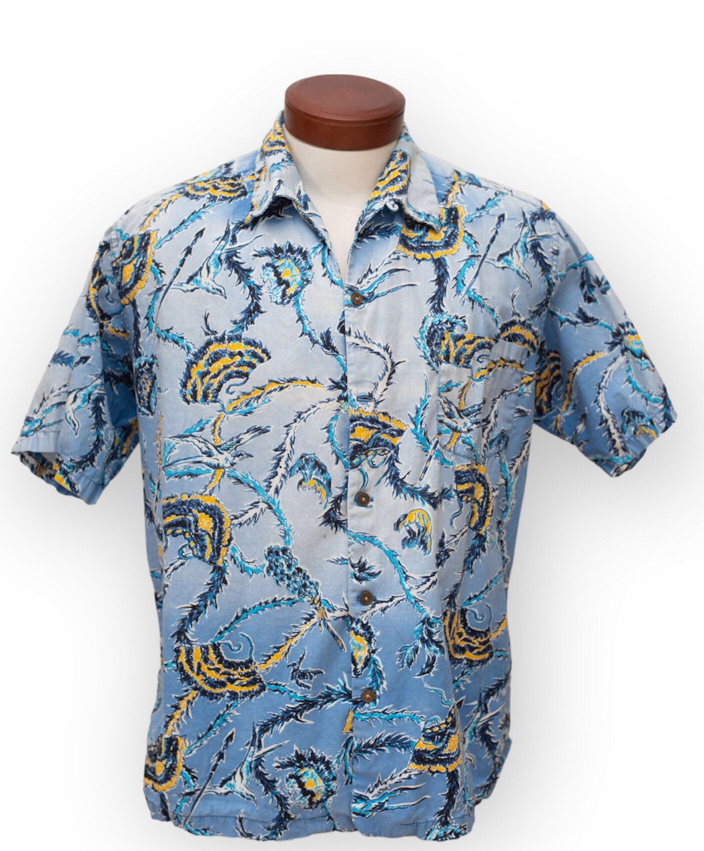 40s〜50s surfriders sportwear aloha shirt VTG Surfriders Sportswear 1940's 50's Black Rayon Silky Soft