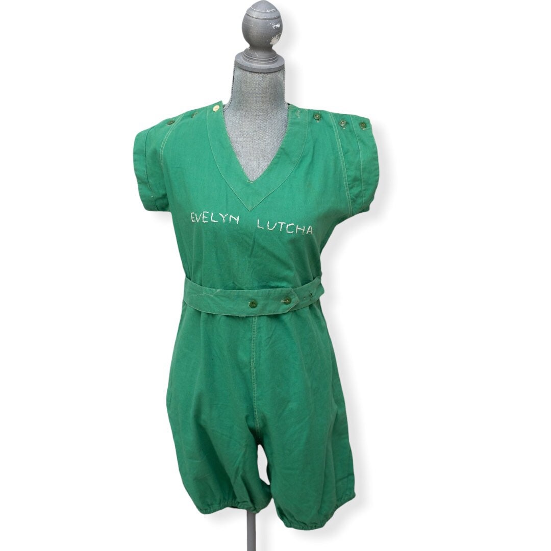Vintage 1930's Gym Suit Romper Playsuit Sportswear Etsy