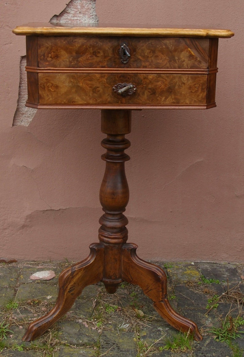 Antique Sewing Table Etsy