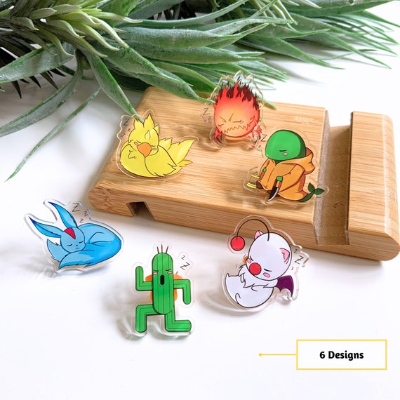 ファイナルファンタジー 35 mm 透明アクリルピンバッジ、ゴム