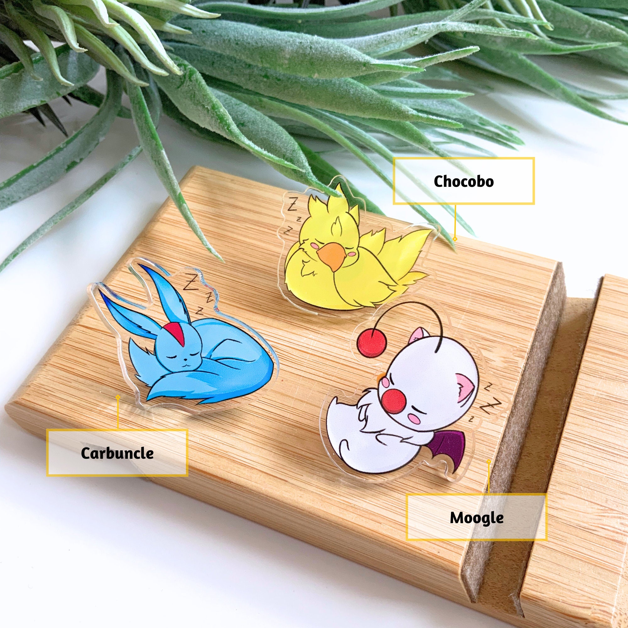 ファイナルファンタジー アクリルピンバッジ ちびモーグリ、チョコボ