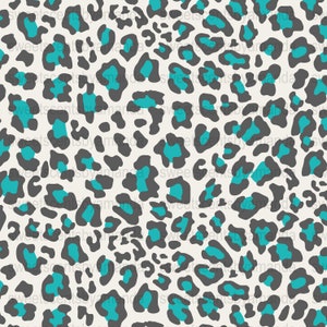 Teal Cheetah Leopard Print Digital Paper Digital Download Paper Png ...