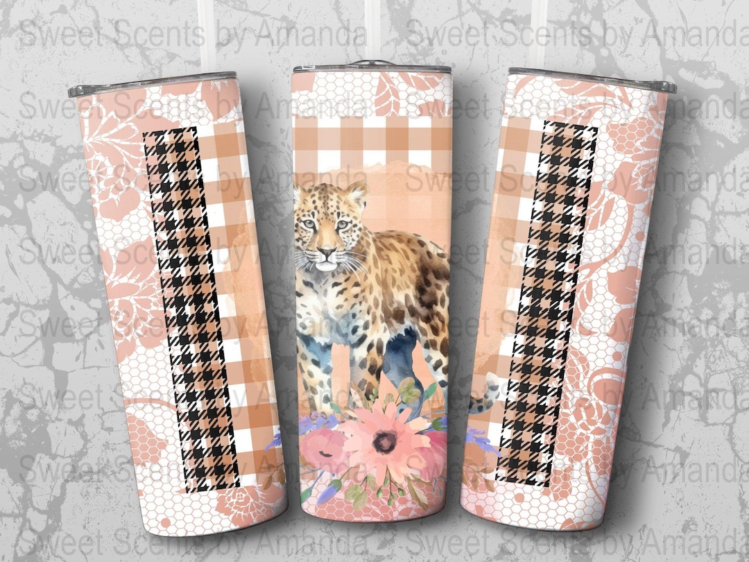 Cheetah Leopard Png 20 Oz Skinny Tumbler Sublimation Design, Straight ...