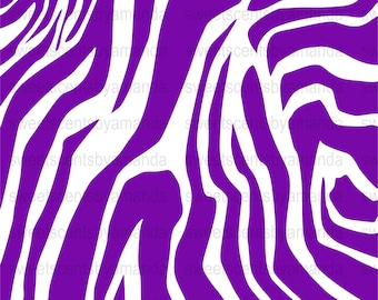 Descarga digital de papel digital de cebra con rayas de tigre morado y blanco, papel png, fondo, papel digital multiuso
