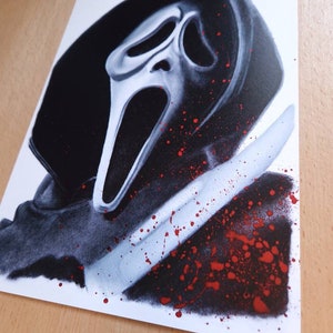Ghostface Scream Horror Slasher Fan Art Drawing by Jelowe Art - Etsy