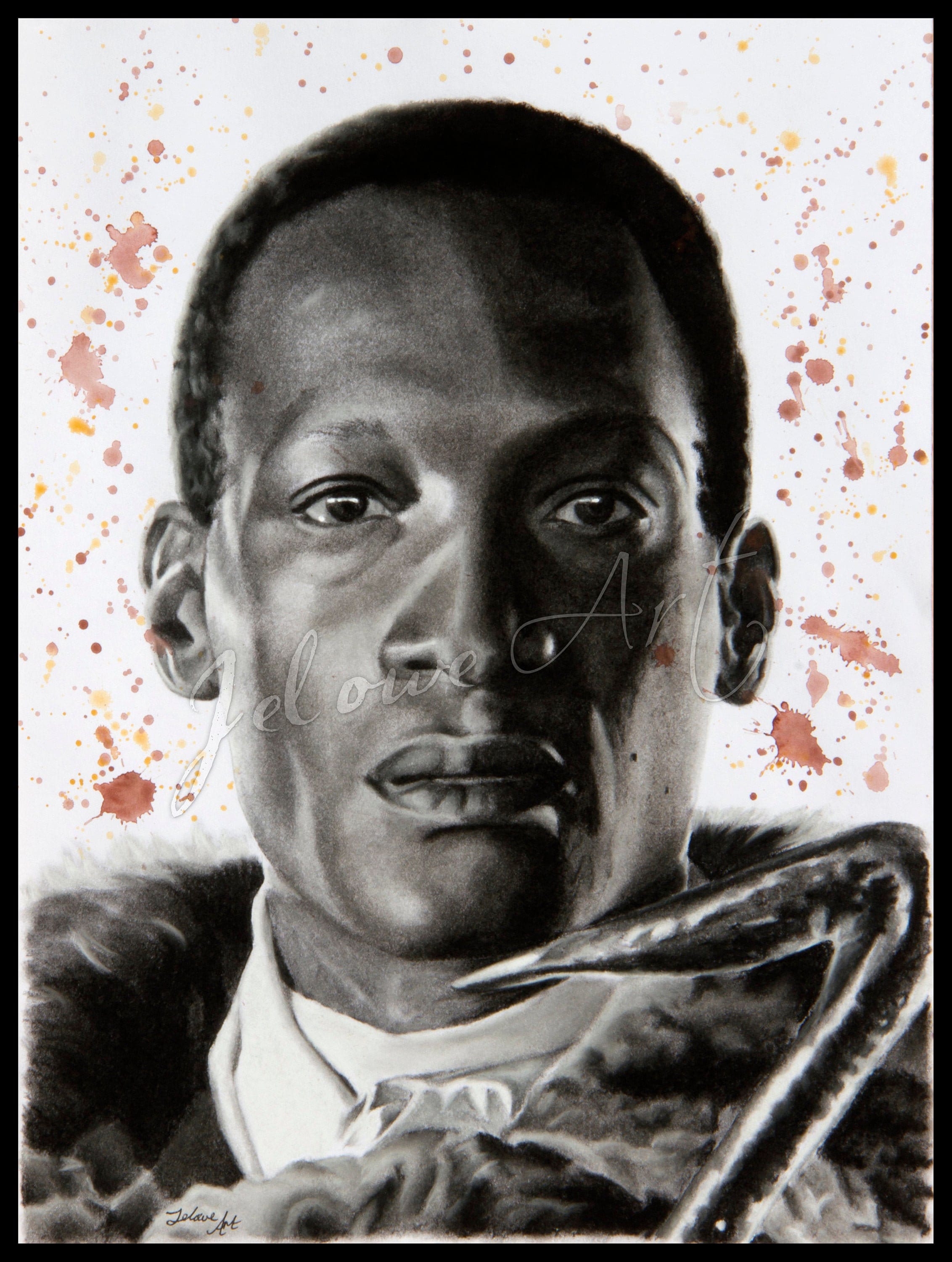 Tony Todd Candyman handdrawn horror film fan art portrait by