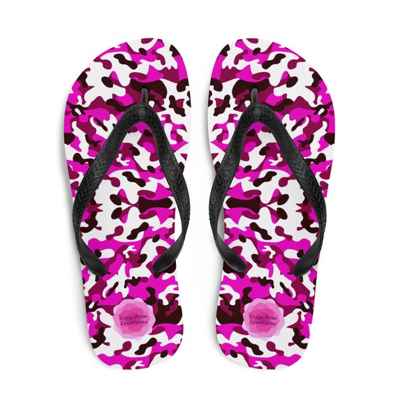 pink camo flip flops
