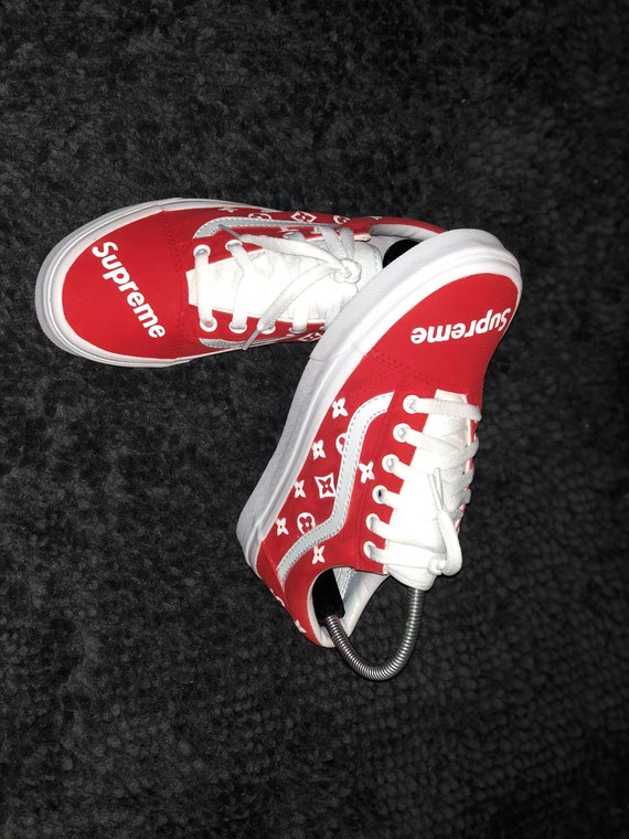 supreme vans etsy
