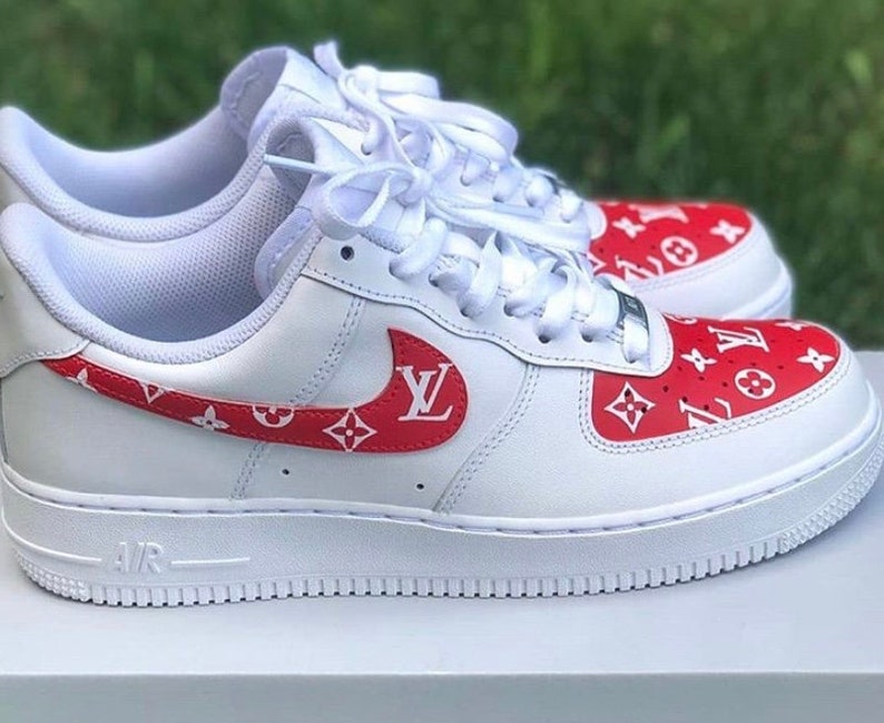 Louis Vuitton Nike Air Forces 1's | Etsy