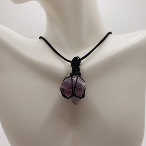 Amethyst Octahedral Necklace
